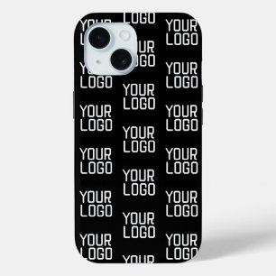 Coque Pour iPhone 15 Modèle éditable de motif répétitif Ajoutez votre l