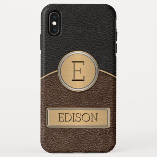 Coques Case-Mate iPhone Modèle exécutif de nom de monogramme (Dos)