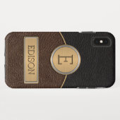 Coques Case-Mate iPhone Modèle exécutif de nom de monogramme (Dos (Horizontal))