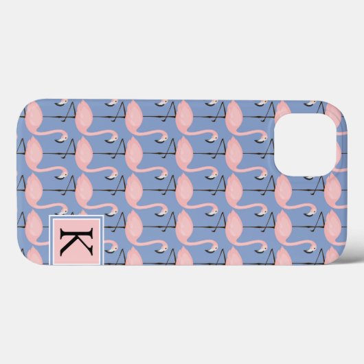 Coques Case-Mate iPhone Modèle Flamingo | Monogramme (Verso (horizontal))
