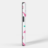 Coques Case-Mate iPhone Modèle flamingo Monogramme et nom Personnalisé (Verso / Droite)
