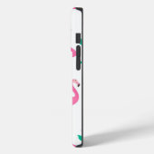 Coques Case-Mate iPhone Modèle flamingo Monogramme et nom Personnalisé (Verso / Gauche)