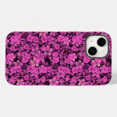 Coques Case-Mate iPhone Modèle floral 15.Rouge noir BG (Verso (horizontal))