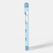 Coques Case-Mate iPhone Modèle floral bleu (Verso / Gauche)