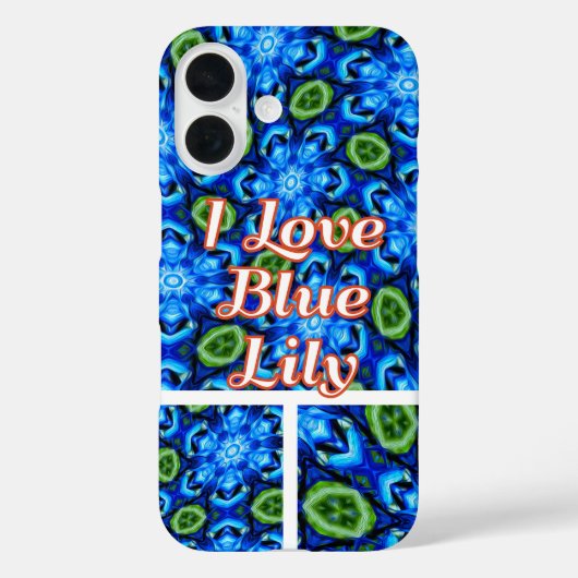 Coques Case-Mate iPhone Modèle Floral bleu Abstrait (Verso)