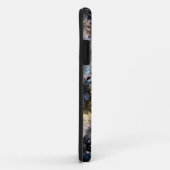 Coques Case-Mate iPhone Modèle floral bleu gris (Dos/Droite)