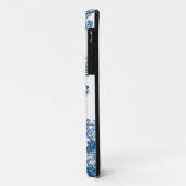 Coques Case-Mate iPhone Modèle floral bleu rétro (Dos/Gauche)