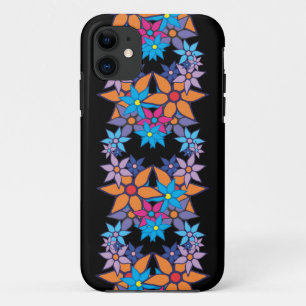 Coque iPhone 11 Modèle floral coloré n° 4