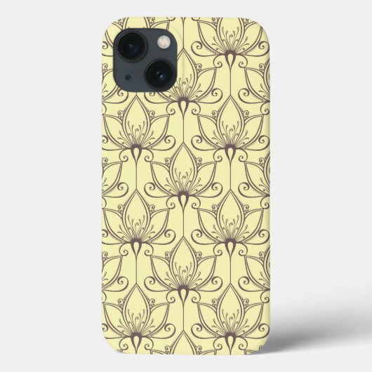 Coques Case-Mate iPhone Modèle floral de crème (Verso)