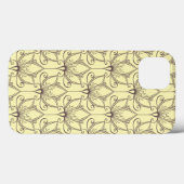 Coques Case-Mate iPhone Modèle floral de crème (Verso (horizontal))