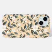 Coques Case-Mate iPhone Modèle floral de Jasmin délicat (Verso (horizontal))
