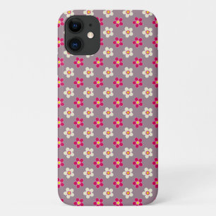 Case-Mate iPhone Case Modèle floral de pourpre et de fleurs blanches sur