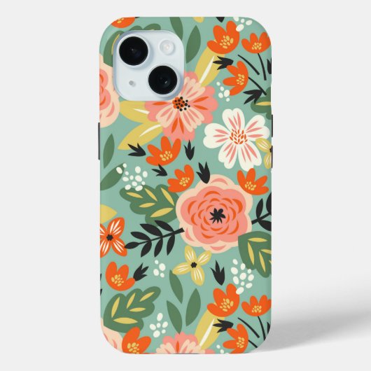 Coques Case-Mate iPhone Modèle floral du jardin (Verso)