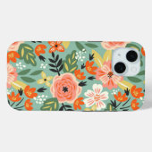 Coques Case-Mate iPhone Modèle floral du jardin (Verso (horizontal))