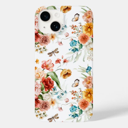 Coques Case-Mate iPhone Modèle floral du jardin (Verso)