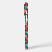 Coques Case-Mate iPhone Modèle floral dynamique sur Turquoise (Verso / Gauche)