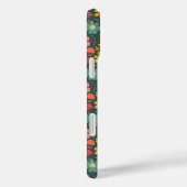 Coques Case-Mate iPhone Modèle floral dynamique sur Turquoise (Verso / Droite)