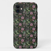 Coques Case-Mate iPhone Modèle floral foncé (Dos)
