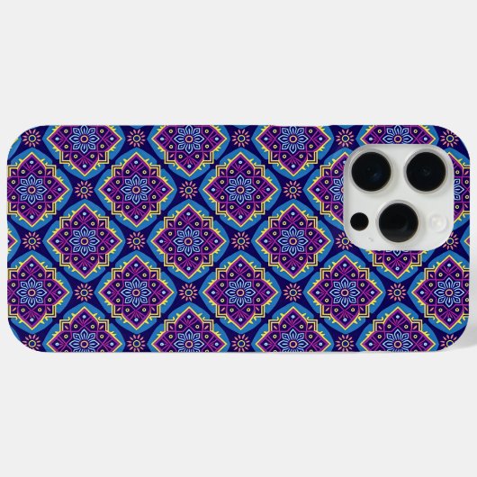 Coques Case-Mate iPhone Modèle floral géométrique Boho dynamique (Verso (horizontal))