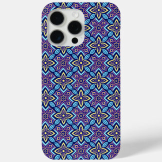 Coque iPhone 15 Pro Max Modèle floral géométrique Boho dynamique