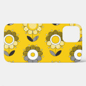 Coques Case-Mate iPhone Modèle floral jaune simple (Verso (horizontal))