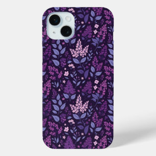 Coque iPhone 15 Mini Modèle floral Lilac dynamique