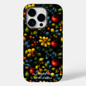 Coques Case-Mate iPhone Modèle floral moderne Khokhloma avec couleur vive (Verso)