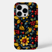 Coques Case-Mate iPhone Modèle floral moderne Khokhloma - Gras et élégant (Verso)