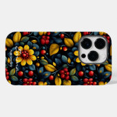 Coques Case-Mate iPhone Modèle floral moderne Khokhloma - Gras et élégant (Verso (horizontal))