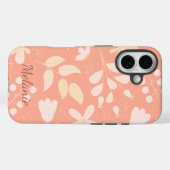 Coques Case-Mate iPhone Modèle floral moderne personnalisé (Verso (horizontal))