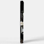 Coques Case-Mate iPhone Modèle Floral Monogramme personnalisé Noir (Verso / Droite)