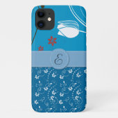 Coques Case-Mate iPhone Modèle Floral, Motif De Fleurs, Monogramme (Dos)