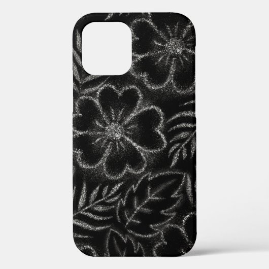Coques Case-Mate iPhone Modèle floral noir et blanc (Verso)