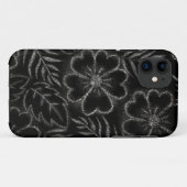 Coques Case-Mate iPhone Modèle floral noir et blanc (Dos (Horizontal))