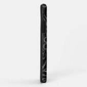 Coques Case-Mate iPhone Modèle floral noir et blanc (Dos/Droite)