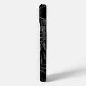 Coques Case-Mate iPhone Modèle floral noir et blanc (Verso / Gauche)