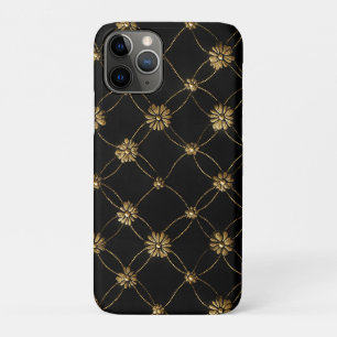 Case-Mate iPhone Case Modèle Floral Or de luxe sur un Arrière - plan noi