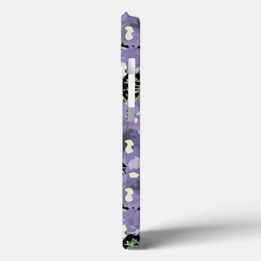 Coques Case-Mate iPhone Modèle Floral pourpre (Verso / Gauche)