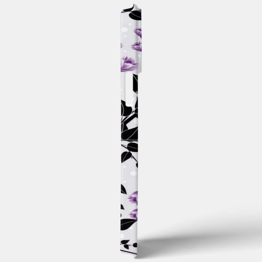 Coques Case-Mate iPhone Modèle Floral pourpre (Verso / Droite)
