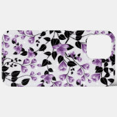 Coques Case-Mate iPhone Modèle Floral pourpre (Verso (horizontal))