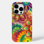 Coques Case-Mate iPhone Modèle floral psychédélique (Verso)