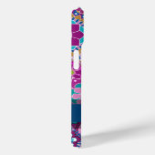 Coques Case-Mate iPhone Modèle floral rétro avec nom (Verso / Droite)