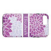 Coques Case-Mate iPhone Modèle floral rose blanc rose personnalisé (Dos (Horizontal))