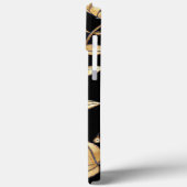 Coques Case-Mate iPhone Modèle Floral Rose noir & or (Verso / Gauche)