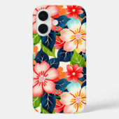 Coques Case-Mate iPhone Modèle floral tropical vibre (Verso)