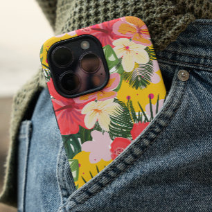 Coques iPhone 16 Modèle floral tropical vibre