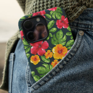Coques iPhone 16 Modèle floral tropical vibre