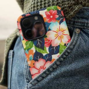 Coques iPhone 16 Modèle floral tropical vibre