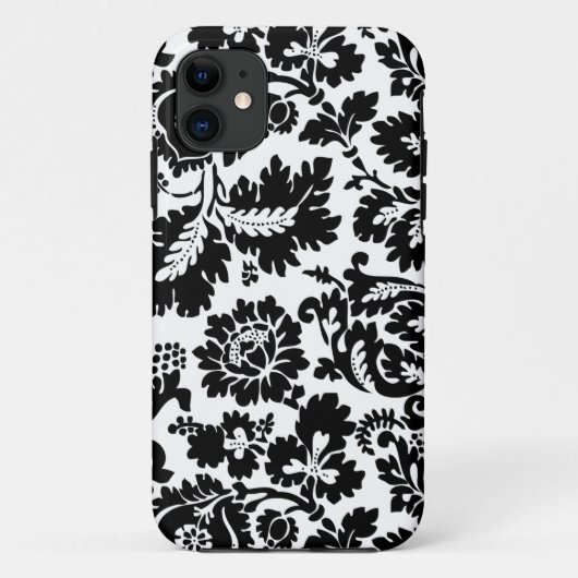 Coques Case-Mate iPhone Modèle floral vénitien noir et blanc de William Mo (Dos)