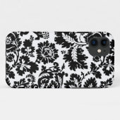 Coques Case-Mate iPhone Modèle floral vénitien noir et blanc de William Mo (Dos (Horizontal))
